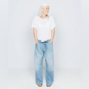 RAEY pleated fold jeans
